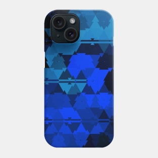 Blue Geometric Beachy Wave Phone Case