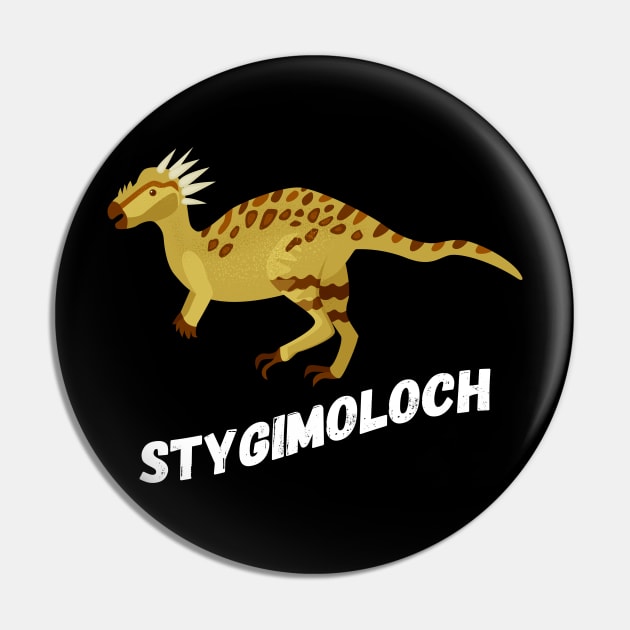 Cute Stygimoloch Dinosaur Design Pin by Terra Fossil Merch