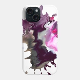 Swirl Pink/Gray Acrylic Pour Painting Phone Case