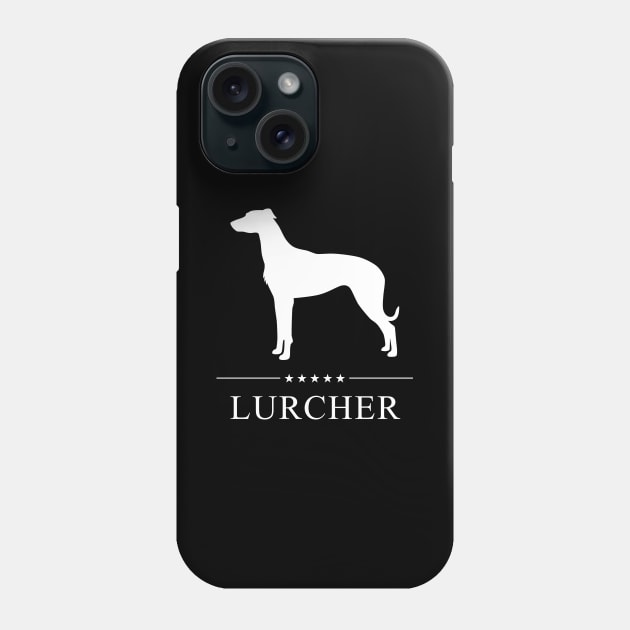 Lurcher Dog White Silhouette Phone Case by millersye