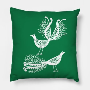Australian Lyre Birds Pillow