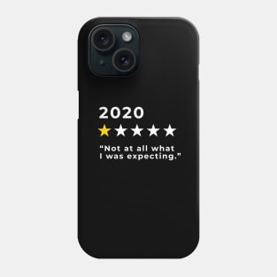 2020 - 1 star review.  "Not at all what I was expecting." Phone Case