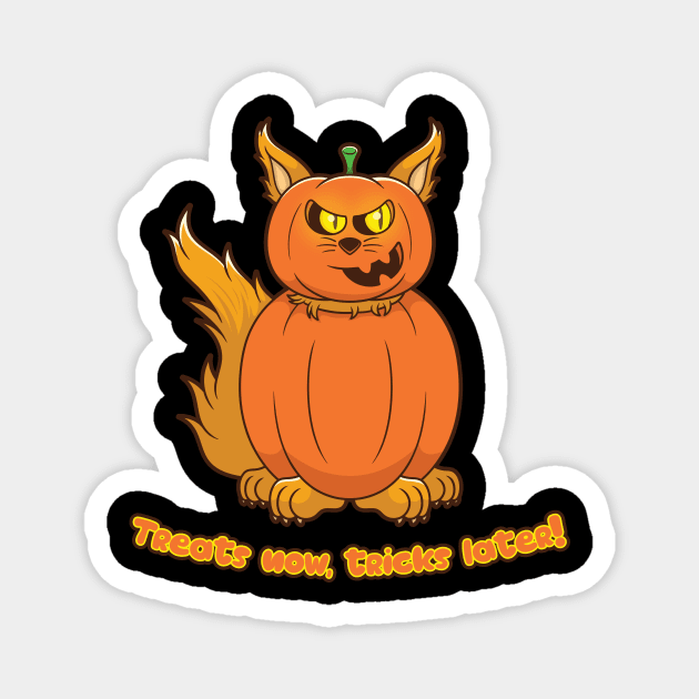 Halloween Mainecoon: Treats now, tricks later! Magnet by GrailQuester