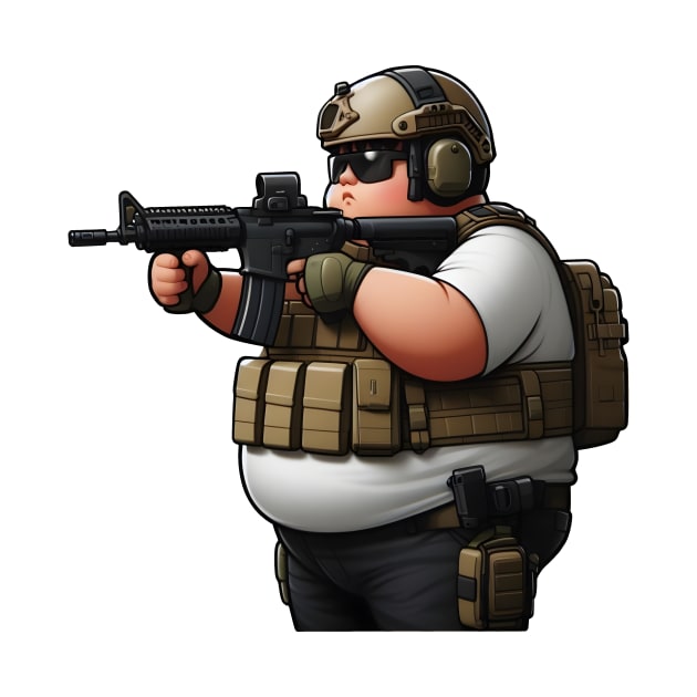 Tactical Fatman by Rawlifegraphic