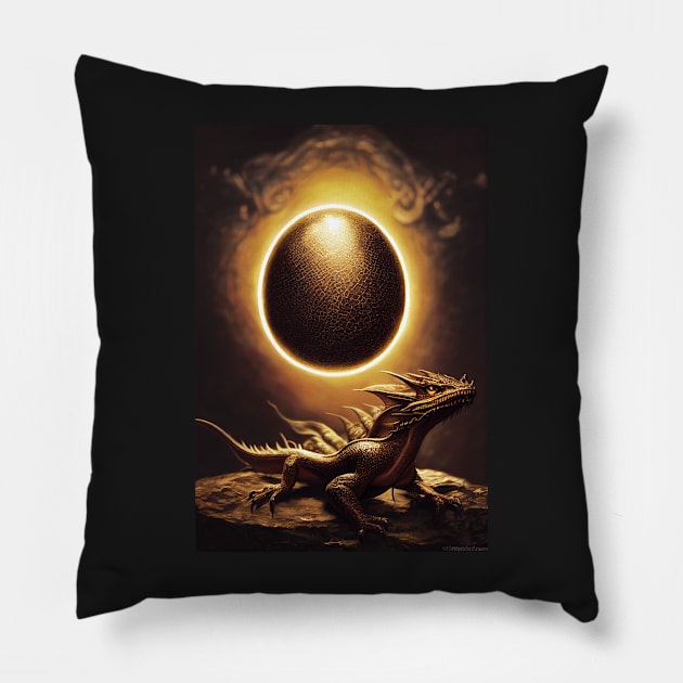 Dragon Egg with Baby Dragon Pillow by natural-20s