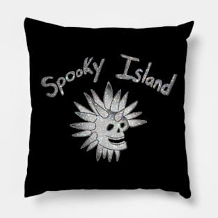 Spooky Island Skull Disco Ball Pillow