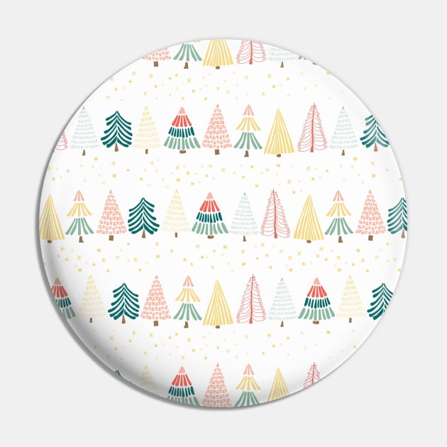Doodle Christmas trees under the starry sky Pin by Sandra Hutter Designs