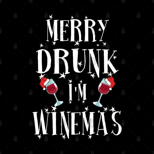 Merry Winemas. Funny Christmas Gift For Wine Lovers. by KsuAnn