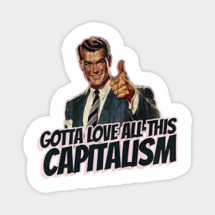 Capitalism Vintage Thumbs Up Guy Magnet