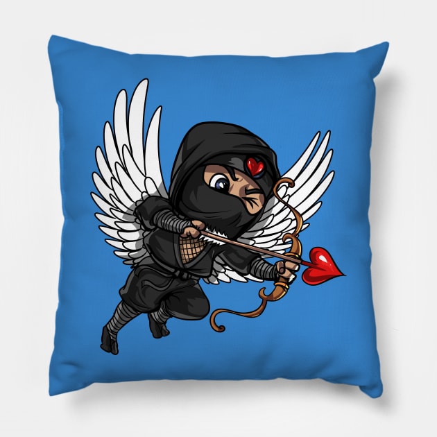 Ninja Cupid Pillow by underheaven