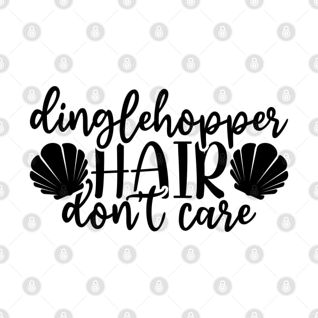 Dinglehopper Hair Don't Care Mermaid by MekiBuzz Graphics