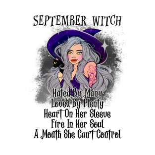 September Witch Funny Women Halloween T-Shirt