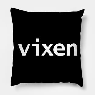 Vixen Minimal Typography Pillow