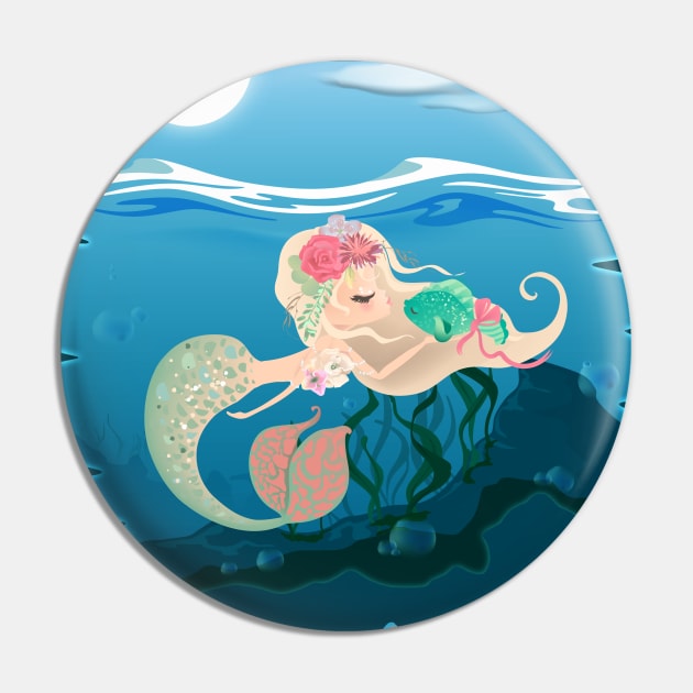 Mermaid Vibes Pin by DeesDeesigns