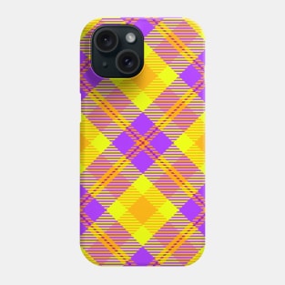 Purple, Yellow, Orange Plaid Phone Case