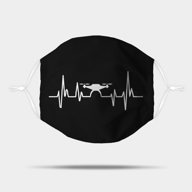 Herzschlag Drohne Piloten Frequenz Puls EKG Lustig Drone Mask