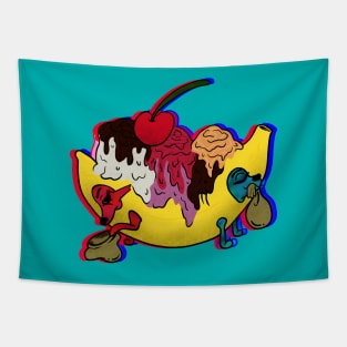 Trippy Banana Split Tapestry