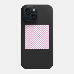 Pink and White Chevron Pattern Phone Case