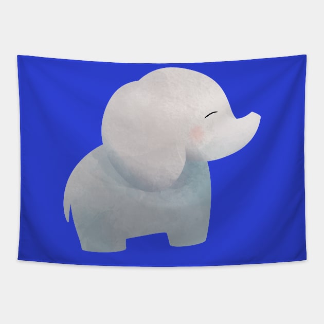 Cute little elephant Tapestry by Watersolution