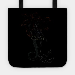 mermaid Ariel skeleton Tote