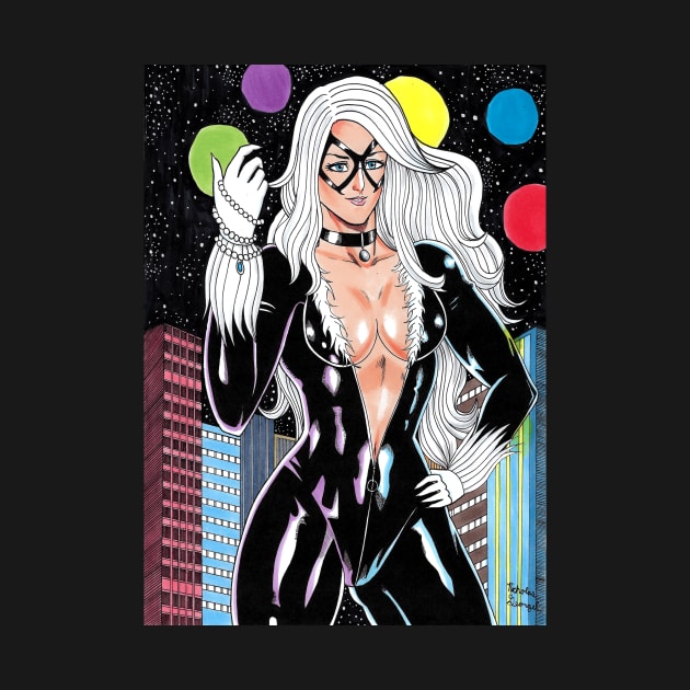 Black Cat - Night City by Nicholas Georgel Arts