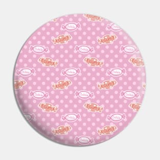 Pink Bubblegum Candy Pattern Pin