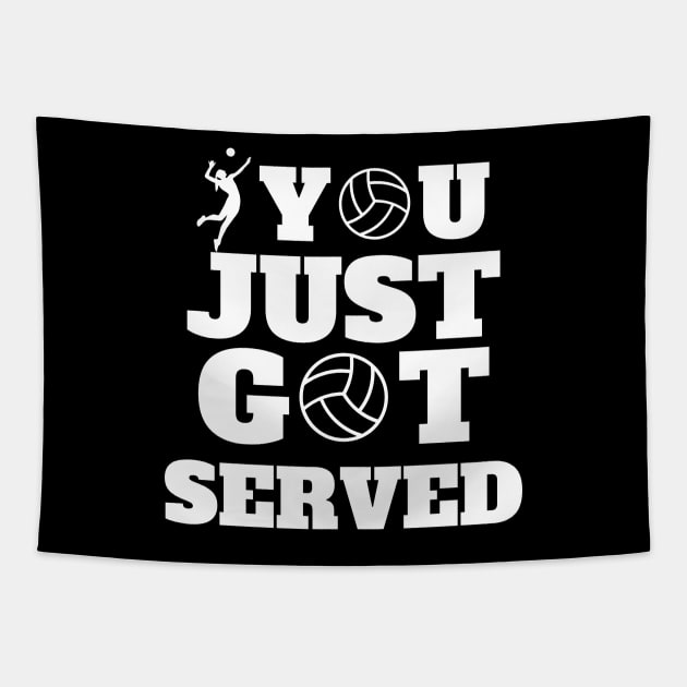 You Just Got Served Volleyball Tapestry by EACreaTeeve