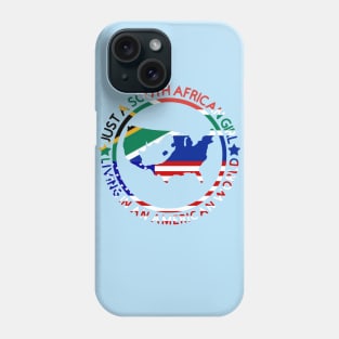 South African American flag, South African Girl Living in an American World Phone Case