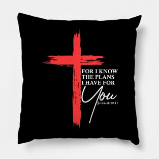 Jeremiah 29:11 Christian Religious Bible Verse Gifts Cross Pillow