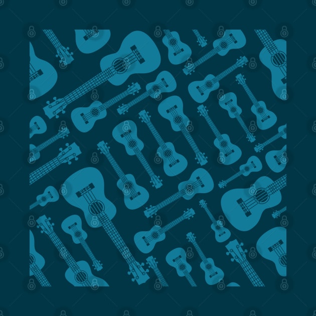 Ukulele Seamless Pattern by nightsworthy