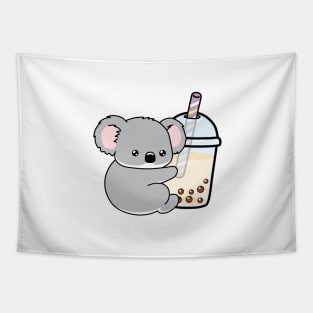 Little Koala Loves Boba! Tapestry