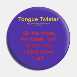 Tongue twister # 1 Pin