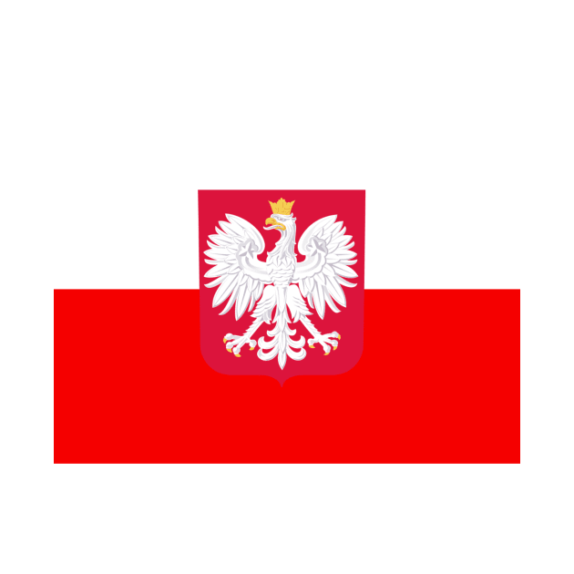 Poland coat of arms flag by AidanMDesigns