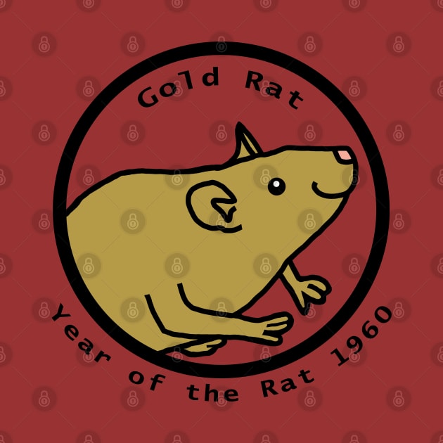 Year of the Gold Rat 1960 by ellenhenryart