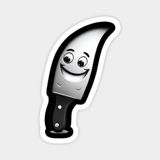 Comic Coolness: Unleash Fun with a Funny Smile Knife Design Magnet