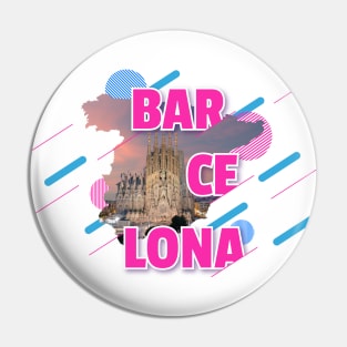 Colorful Barcelona Pin