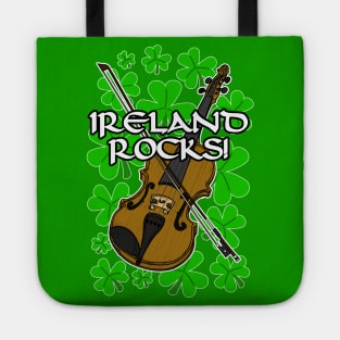 Ireland Rocks Fiddle Irish St Patrick's Day Tote