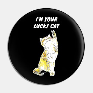 Lucky Cat Maneki Neko Pin