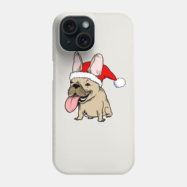 French Bulldog Christmas Cartoon Frenchie Holiday Phone Case by Coffee Squirrel