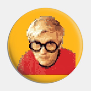 David Hockney 8bit Original Tribute Artwork Pin