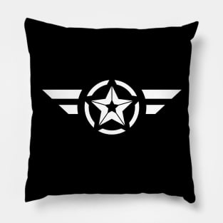 White Star Wings Emblem Logo Pillow