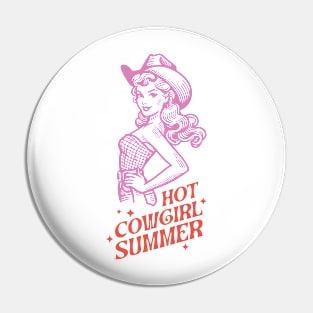 Hot cowgirl summer Retro Country Western Cowboy Cowgirl Gift Pin