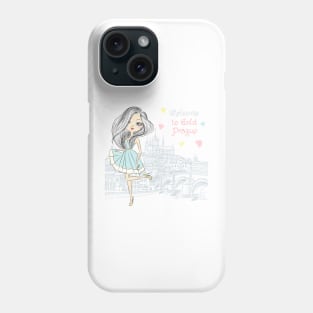 Girl in Prague Phone Case