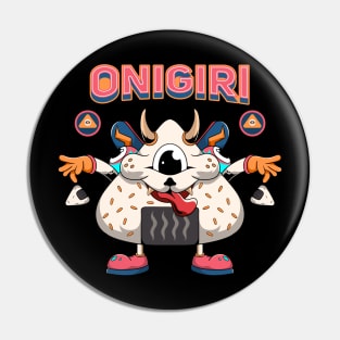 Onigiri Cartoon Character Pin