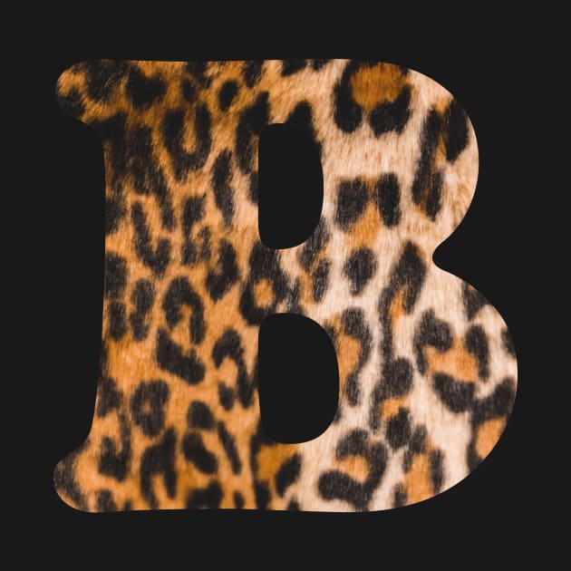 Letter B leopard print by ColorsHappiness