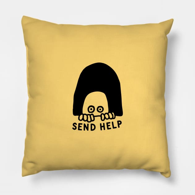 Send Help Pillow by TroubleMuffin