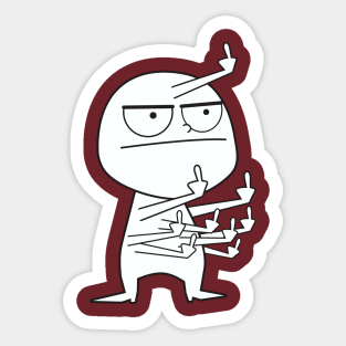 MIDDLE FINGER FLIP OFF MEME DECAL FUNNY ANGRY STICK MAN STICKER