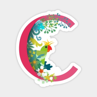 Tropical alphabet C Magnet