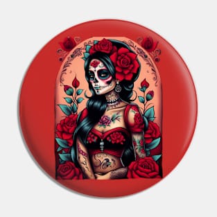 Catrina de Rosas Pin