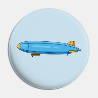 Airship cartoon illustration Pin